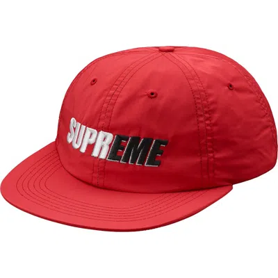 Pre-owned Supreme 2tone Nylon 6panel In Red