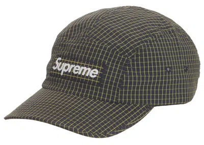 Pre-owned Supreme 2tone Ripstop Camp Cap (ss21) In Black