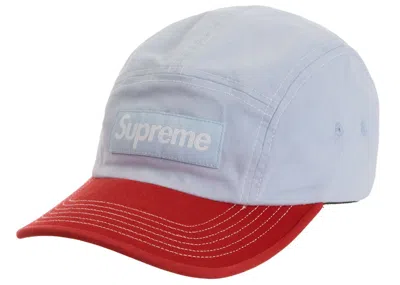 Pre-owned Supreme 2tone Twill Camp Cap In Light Blue