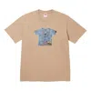 Supreme 30th Anniversary First T-shirt 'beige Teal' In Neutral