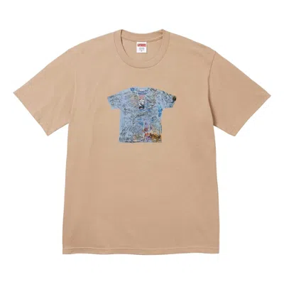 Supreme 30th Anniversary First T-shirt 'beige Teal' In Neutral