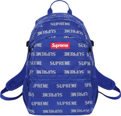 Pre-owned Supreme 3m Reflective Repeat Backpack In Blue