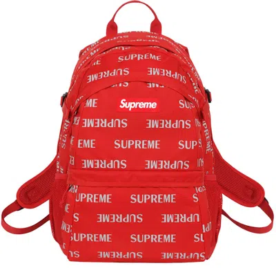 Pre-owned Supreme 3m Reflective Repeat Backpack In Red