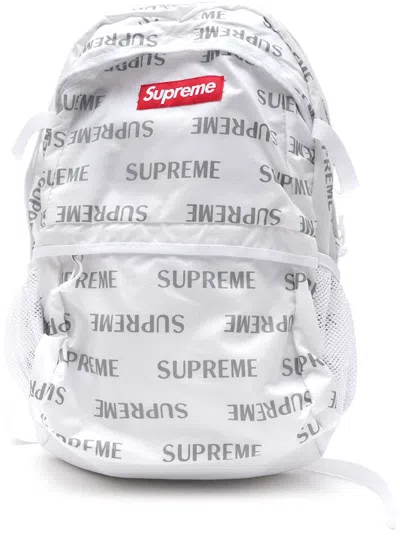 Pre-owned Supreme 3m Reflective Repeat Backpack In White