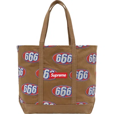 Pre-owned Supreme 666 Tote Bag In Brown