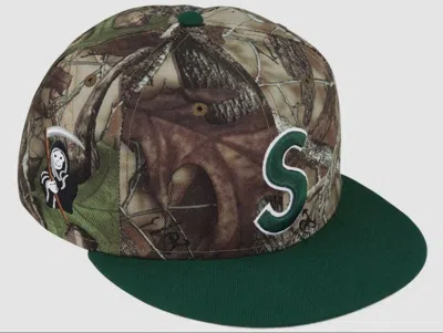Pre-owned Supreme 7 1/2  Real Tree Camo Reaper S Logo Fitted Hat In Multi