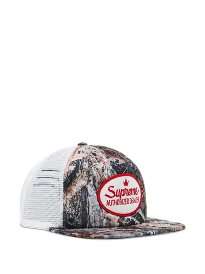 Supreme Abstract-pattern Trucker Cap In Brown
