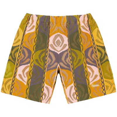 Pre-owned Supreme Abstract Textured Knit Short 'dark Olive' | Green | Men's Size L