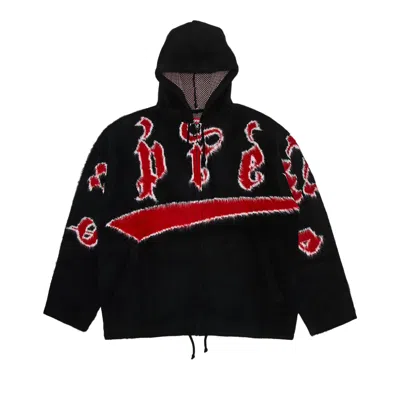 Pre-owned Supreme Accent Brushed Zip Up Hooded Sweater 'black' | Men's Size S