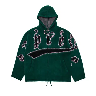 Pre-owned Supreme Accent Brushed Zip Up Hooded Sweater 'green' | Men's Size Xl