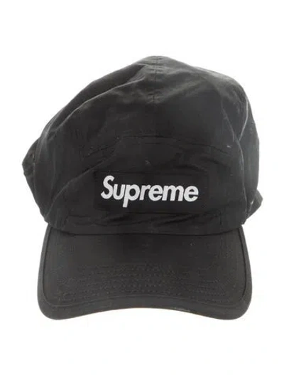 Pre-owned Supreme Adjustable Box Logo 5-panel Camp Cap In Black