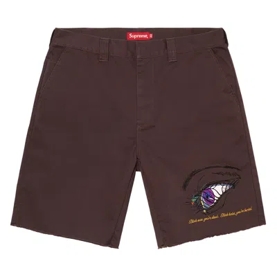 Pre-owned Supreme Aeon Flux Work Short 'brown' | Men's Size 30