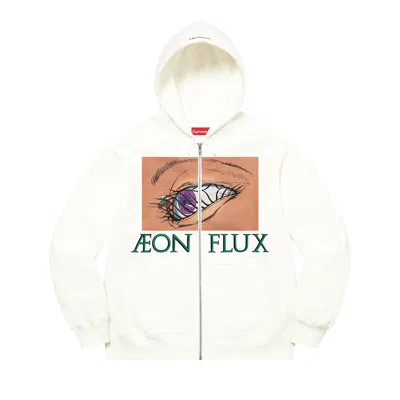 Pre-owned Supreme Aeon Flux Zip Up Hooded Sweatshirt 'white'