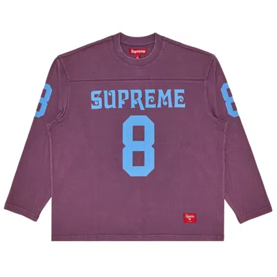 Pre-owned Supreme Affiliated Long-sleeve Football Top 'dusty Purple' | Men's Size M