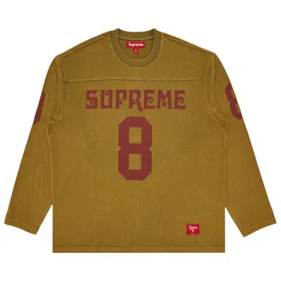 Pre-owned Supreme Affiliated Long-sleeve Football Top 'light Olive' | Green | Men's Size M