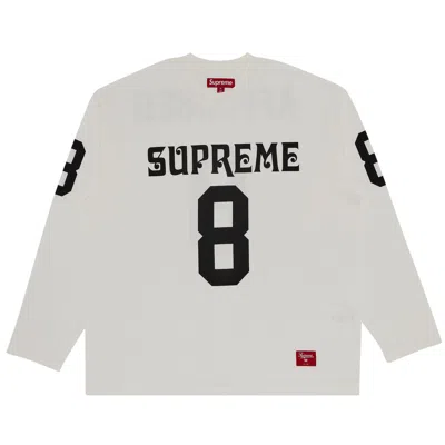 Pre-owned Supreme Affiliated Long-sleeve Football Top 'white' | Men's Size Xl