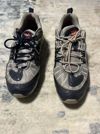 Pre-owned Supreme Air Max 98 Shoes In Blue