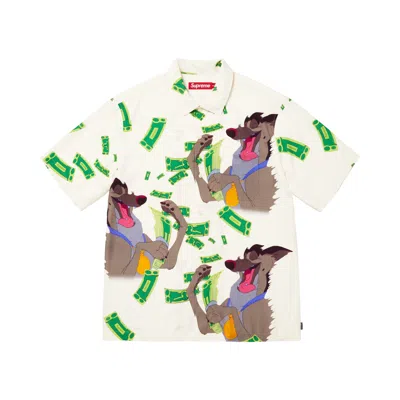 Pre-owned Supreme All Dogs Go To Heaven Short-sleeve Shirt 'white' | Men's Size L
