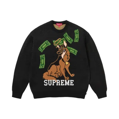 Pre-owned Supreme All Dogs Go To Heaven Sweater 'black' | Men's Size Xl