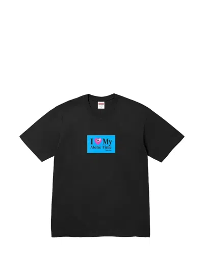 Supreme Alone Time T-shirt In Black