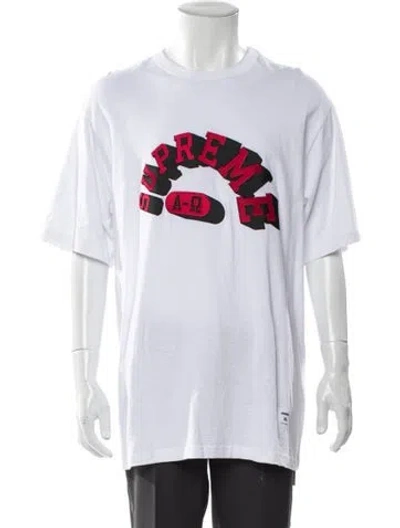 Pre-owned Supreme 'alpha Omega' Graphic Print T-shirt In White