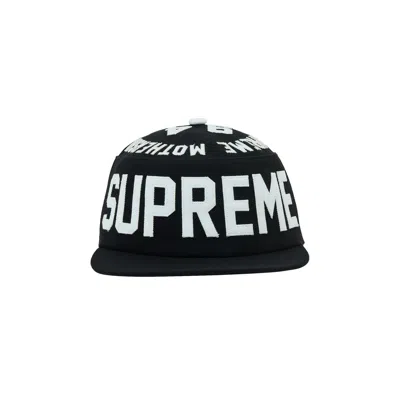 Pre-owned Supreme Alpha Omega Pillbox Hat 'black'