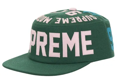 Pre-owned Supreme Alpha Omega Pillbox Hat Green In Dark Green