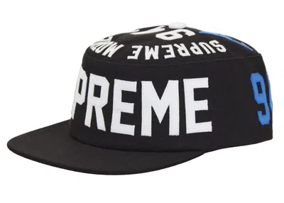 Pre-owned Supreme Alpha Omega Pillbox Hat In Black