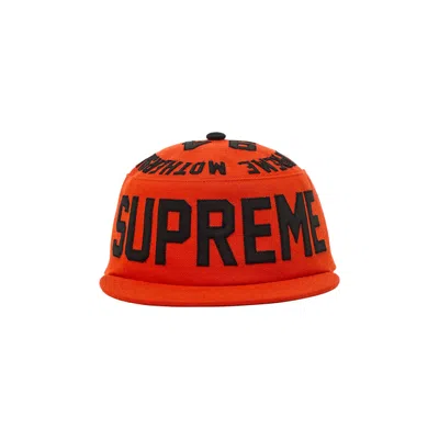 Pre-owned Supreme Alpha Omega Pillbox Hat 'orange'