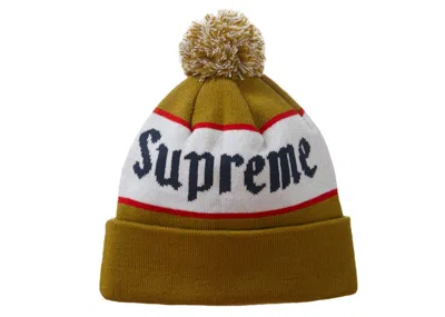 Pre-owned Supreme Alpine Beanie (fw22) In Mustard