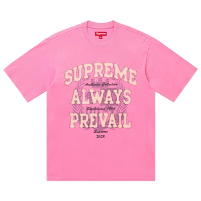 Pre-owned Supreme Always Prevail Short-sleeve Top 'pink' | Men's Size Xl