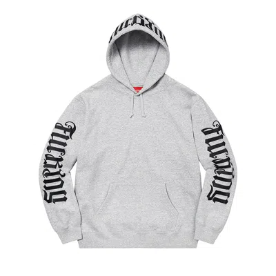 Pre-owned Supreme Ambigram Hooded Sweatshirt 'heather Grey'