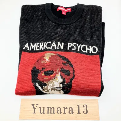 Pre-owned Supreme American Psycho Knit Sweater Fw23 3colors Black Green Yellow Size S-xxl
