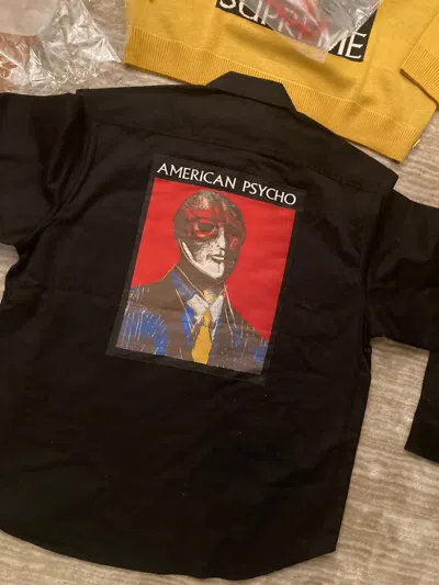Pre-owned Supreme American Psycho S/s Work Shirt In Black