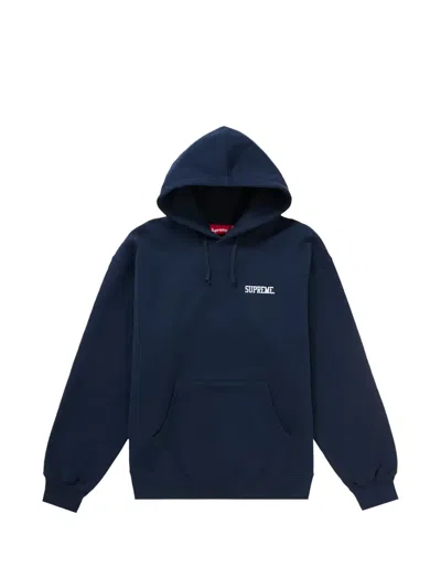 Supreme Anarchy Graphic-print Hoodie In Blue