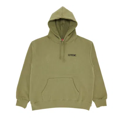 Pre-owned Supreme Anarchy Hooded Sweatshirt 'light Olive' In Green