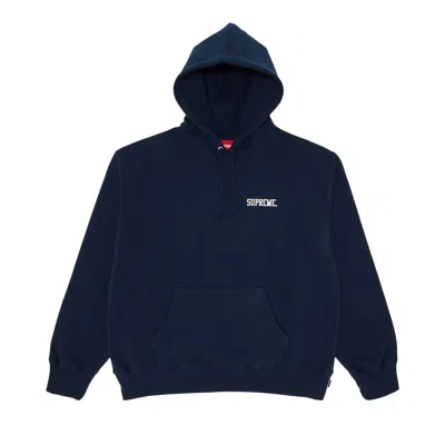 Pre-owned Supreme Anarchy Hooded Sweatshirt 'navy' In Blue