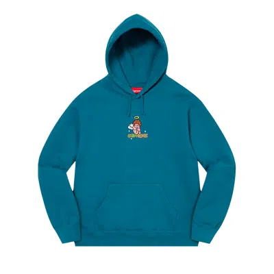 Pre-owned Supreme Angel Hooded Sweatshirt 'marine Blue'