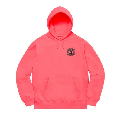 Pre-owned Supreme Anti Hooded Sweatshirt 'bright Coral' In Pink
