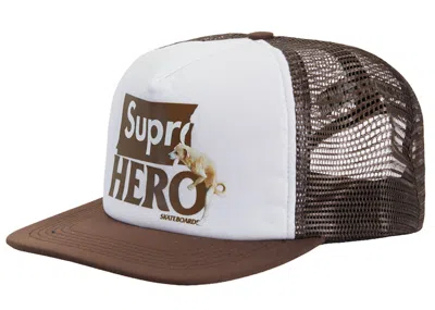Pre-owned Supreme Antihero Mesh Back 5panel In Brown