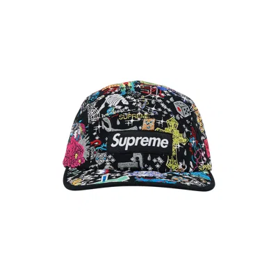 Pre-owned Supreme Aoi Embroidered Camp Cap 'black' | Men's Size Onesize