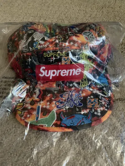 Pre-owned Supreme Aoi Embroidered Camp Cap Flames