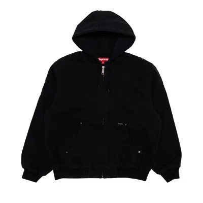 Pre-owned Supreme Aoi Embroidered Hooded Work Jacket 'black' | Men's Size M