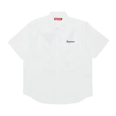 Pre-owned Supreme Aoi Eyes Short-sleeve Work Shirt 'white'
