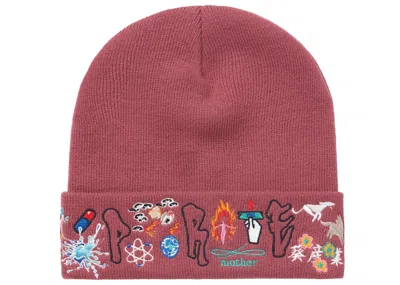 Pre-owned Supreme Aoi Icons Beanie In Plum