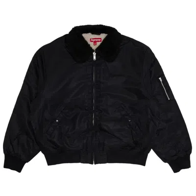 Pre-owned Supreme Aoi Nylon Bomber Jacket 'black' | Men's Size L