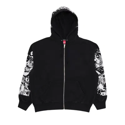 Pre-owned Supreme Aoi Zip Up Hooded Sweatshirt 'black'