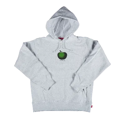 Pre-owned Supreme Apple Hooded Sweatshirt 'ash Grey'