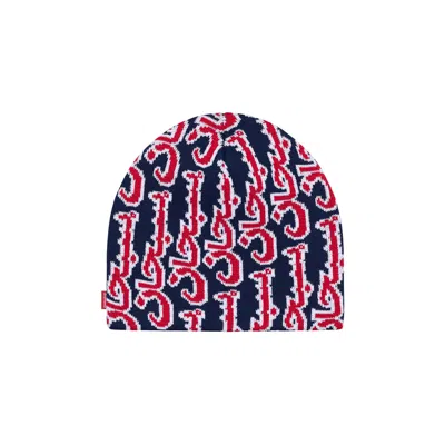Pre-owned Supreme Arabic Jacquard Beanie 'navy' | Blue | Men's Size Onesize