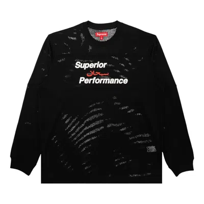 Pre-owned Supreme Arabic Mesh Long-sleeve Top 'black' | Men's Size S